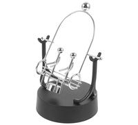 Alipis Adorno de Escritorio de Color Plata de Hierro Movimiento Perpetuo, Columpio Elegante Base Redonda Estable Adecuado para Decoración Pequeña Hogar u Oficina