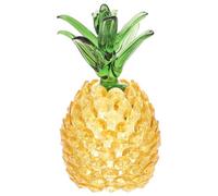 Alipis Adorno de Piña de Cristal Amarillo Hojas 75 CM X 43 CM Decoración de Escritorio para Hogar Oficina y Fotografía