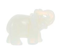 Alipis Adornos Colgantes de Elefante de Cristal Estatua de Elefante de la Suerte Adornos de Jardin Estatua de Elefante única decoración de Escritorio de Elefante Piedra de Cristal