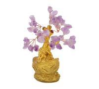 Alipis Adornos De Cristal Para Árbol Estilo Bonsái Con Morada Natural Base De Cristal Decoración Feng Shui Para Hogar y Oficina Generador De Energía Positiva