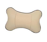 Alipis Almohada Para Cuello De Coche Hueso Beige Cuero Sintético Soporte Cervical Para Asientos De Automóvil y Hogar Conducción Cómoda Uso Diario