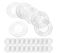 Alipis Almohadillas Antideslizantes Transparentes de PP para Mesas de Vidrio, Parachoques Diseño Roscado de 24 Mm de Diámetro y 2,2 Mm de Grosor, 100 Unidades, Protección para Muebles