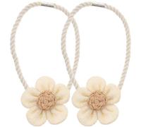 Alipis Alzapaños Magnéticos para Cortinas con Diseño Floral De Lino Sujetacortinas Decorativos para Sala Dormitorio Y Oficina Cuerdas para Cortinas Elegantes