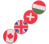 Alipis Amortiguador de Tenis para Raqueta de Tenis Antivibrador de Silicona y PVC Forma de Bandera 4 Pcs Fácil de Instalar Absorción de Golpes