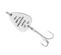 Alipis Anzuelo de Pesca Grabado Eres Tu Mayor Captura de Acero Inoxidable Plateado para Día del Padre, Obsequio Personalizado para Pescadores, Accesorio Único para Señuelo de Pesca