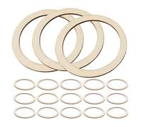 Alipis Aros de Madera Circulares 6 Cm 100 Unidades para Manualidades, Aro Base para Atrapasueños y Guirnaldas, Suministros de Macramé y Decoración Artesanal de Pared