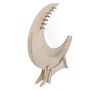Alipis Arpa de Lira de Madera Cuerdas Forma Luna Instrumento Musical para Principiantes con Base Estable y Sonido para Regalo y Aprendizaje