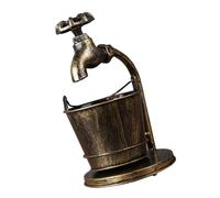 Alipis Ashtray Decor Iron Retro Faucet Bucket Design Compact Household Ashtray With Large Capacity For Smoke Ash Storage And Odor Control