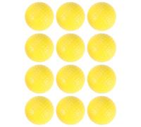 Alipis Balones de Golf Amarillas, 12 Unidades de Espuma para Entrenamiento | Resina Sintética y Caucho, Aptas para Swings, Uso Exterior y Deportivo, Paquete de 12 Piezas