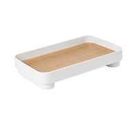 Alipis Bandeja Organizadora Rectangular De Madera Vetas, Tamaño Compacto, Bandeja Para Perfumes y Maquillaje, Diseño Multifunción, Uso Para Escritorio y Tocador, Almacenamiento De Joyas y Cosméticos