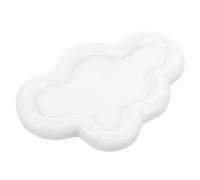 Alipis Bandeja para Joyas de Blanca Forma de Soporte para Pendientes y Anillos Plato Decorativo para Almacenaje Mesita de Noche Fácil de Limpiar y Resistente al Polvo