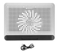 Alipis Base Refrigeradora para Laptops 18 Pulgadas Ventilador Silencioso, Aleación de Aluminio y Plástico, Ajuste de Seis Soportes y Doble Interfaz USB para Uso en Casa