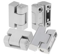 Alipis Bisagras de Amortiguación para Puertas de Gabinetes 2 Pares Bisagra Metálica Reforzada de Alta Resistencia Eje de Amortiguación Color Plateado para Muebles y Armarios Fácil