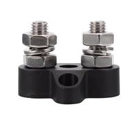 Alipis Bloque de Terminales de Circuito de Tierra Pesado M8 Negro, Doble Conexión para Camión, Caravana y Embarcación, Bloque de Unión y Distribución Profesional para Cableado Industrial