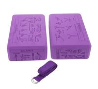 Alipis Bloques de Yoga de Espuma EVA de Alta Densidad y Correa y Antideslizantes para Principiantes y Mujeres para Pilates Estiramientos y Ejercicios de Equilibrio