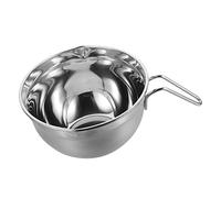 Alipis Bol de Mezcla de Acero Inoxidable con Asa Cuenco Multiusos para Masa Ensalada y Sopa Bowl de Cocina Duradero y Fácil de Limpiar para Preparación y Servicio