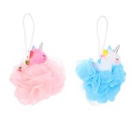 Alipis Bolas de Ducha Corporales Pack de 2 Piezas para Niños de Unicornios de Baño Rápida Secado Rápido Esponja Exfoliante Accesorio de Baño de Malla Pe Rosa para Limpieza