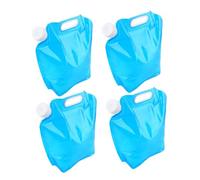 Alipis Bolsa de Agua Portátil para Camping 5L Azul, Resistente a Plegado y Fácil de Llevar, Adecuado para Actividades al Aire Libre, Pack de 4 Unidades de Material PE