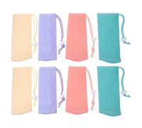 Alipis Bolsa de Jabón de Malla Pe Cordón, Ligera Drenaje Rápido, Paquete de 8 para Ducha y Viaje, Soporte para Barra de Jabón Exfoliante y Espumante
