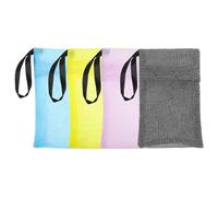 Alipis Bolsa de Jabón Exfoliante de Nailon 4 Piezas, Colores Gris Rosa Amarillo Azul Claro, para Ducha y Baño, Bolsa para Pastilla de Jabón, Malla Espumosa Multiusos para Limpieza