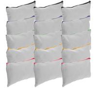 Alipis Bolsa de Lápices en para Sublimación de Lona Beige 15 Piezas Cremallera de 12X21 CM Estuche DIY para Maquillaje y Papelería Adecuado para Manualidades y Viaje