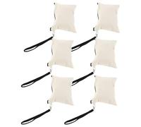 Alipis Bolsa de Maquillaje Organizador Portátil para Artículos de Tocador Beige de Tejido con Cremallera y Asa 6 Piezas para Viaje y Rutina Diaria
