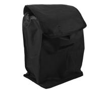 Alipis Bolsa de Tela Oxford Negra para Carrito de Compra 16x12 Pulgadas | Bolsillo Trasero Integrado y Cierre Cordón, Base Plana Reforzada para Carga Pesada