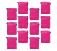 Alipis Bolsa Organizadora de Viaje para Pelucas de Satén Rosa Fucsia 15X20 CM 16 Unidades con Cordón Estuche Portátil para Extensiones de Cabello y Almacenamiento en Viajes