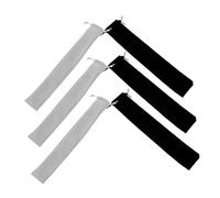 Alipis Bolsa Para Flauta Dulce Soprano De Tela De Felpa Cordón Ajustable, Juego De 6 Unidades (3 Negras 3 Grises, 6cm x 37cm), Funda Ligera y Portátil Para Guardar y Transportar Instrumentos De Viento