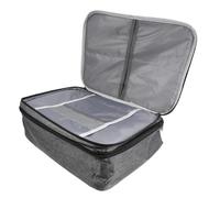 Alipis Bolsa para Guardar Tarjetas y Certificados con Cerradura de Código, Gran Capacidad, Doble Cremallera, Color Gris, Multifuncional para Viajes de Negocios y Almacenamiento Hogar