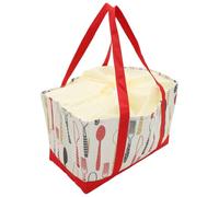Alipis Bolsa Térmica de Compras 30l Plegable para Picnic y Almuerzo | Lona Oxford Lámina de Aluminio, Asas Reforzadas y Cordón, Uso Escolar y Camping