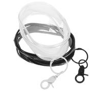 Alipis Bolsas Colgantes Transparentes para Cargador y Memorias USB 2 Piezas Negro Mini Estuches Portátiles de PVC Llavero para Organizar Cables y Accesorios Electrónicos