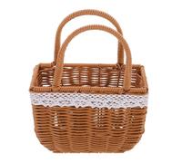 Alipis Bolso de Mano Asa Superior para Mujer Bolso Natural Versátil para Fiestas y Bodas Cesta Pequeña Decorativa y Funcional Regalo Original para Ocasiones Especiales