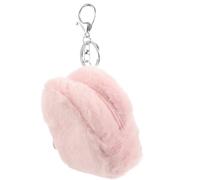 Alipis Bolso de Peluche Rosa para Niña Mini Llavero y Compartimento para Auriculares Uso Portátil y Diario