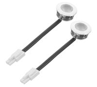 Alipis Bombilla Campana Extractora LED Compacta de Alta Luminosidad con Cubierta de Vidrio y Metal para Iluminación en Cocina bajo Mueble, Pack de 2 Unidades