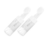 Alipis Botella de Espuma Vacía 2 Piezas 120 Ml Cabezal de Cepillo Blanco y Soporte Portátil para Lavado Facial en Viajes