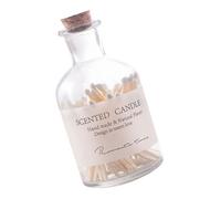 Alipis Botella de Fósforos de Madera para Encender Velas, Obsequio de Boda para Invitados, Presentación Elegante en Frasco de Vidrio Blanco, Adecuado para Mesas de Café y Salas de Estar