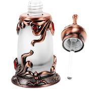 Alipis Botella de Perfume Recargable de Aleación Vintage 15 Ml, Frasco Decorativo Pequeño para Perfume y Aceites Esenciales, Envase Portátil Adecuado para Viajes y Decoración del Hogar