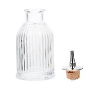 Alipis Botella de Vidrio para Bitters con Tapón Botella Coctelería Retro de Vidrio Decorativa con Diseño Grabado Herramienta Profesional para Bar y Cócteles 1 Unidad Uso Doméstico y