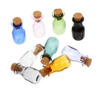 Alipis Botes De Vidrio Mini Con Tapón De Corcho Para Decoración Almacenamiento Y Manualidades Frascos Transparentes Para Perfumes Aceites Esenciales Y Mensajes De 9 Piezas X 4