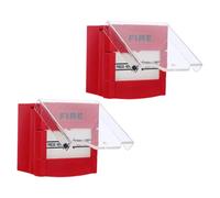 Alipis Botón de Llamada de Emergencia Rojo 2 Piezas Interruptor Manual de Alarma contra Incendios Reinicio Panel de Llamada para Alarma Personal y Seguridad en Casa y Oficina
