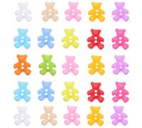 Alipis Botones de Plástico para Coser 100 Piezas, Botones Planos Pequeños en Forma de Oso, Accesorios Decorativos para Manualidades, Scrapbooking y Proyectos Diy, Color Marrón Claro