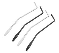 Alipis Brazo de Trémolo para Guitarra Eléctrica Roscado 5 MM 4 Piezas 2 Plateados 2 Negros Barra Metálica Compatible Sistema de Trémolo St para Control Tonal y Expresión Dinámica