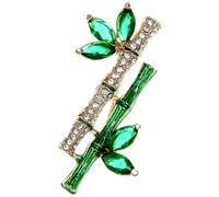 Alipis Broche de Bambú Vintage para Mujer, Pin para Mochila Elegante, Aleación Pedrería, Diseño Creativo y Fácil de Usar para Ropa y Chal