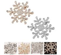 Alipis Broche de Moda Diseño de Copo de Nieve, 2 Piezas, Accesorio para Ropa de Mujer en Eventos y Fiestas de Invierno