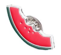 Alipis Broche de sandía de aleación broche redondo alfileres de verano broches de verano alfiler de corbata Broche de sandía de dibujos animados stylish rhinestone pin rojo