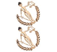 Alipis Broche de Solapa Dorado Balanza de Justicia para Traje y Abrigo, Ligero y Resistente, Diseño Vintage Simbólico para Eventos Oficiales y Reuniones Importantes, 2 Piezas