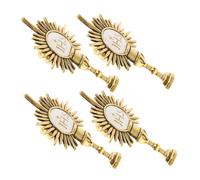 Alipis Broche de Solapa Religioso de Aleación de Zinc Cáliz Sagrado, Set de 4 Alfileres Dorados para Comunión Unisex, Accesorio Católico para Ropa, Sombrero y Mochila en Celebraciones