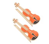 Alipis Broche de Violín Multifuncional 2 Piezas de Aleación Esmalte Diseño Refinado para Uso Diario y Eventos Musicales de Cuerda para Chicas y Banda