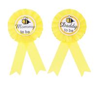 Alipis Broches para Revelar el Género del Ñiño en Fiesta de Shower, Accesorio de Celebración en Papel Amarillo, Obsequio para Padres Primerizos, Paquete de 2 Piezas